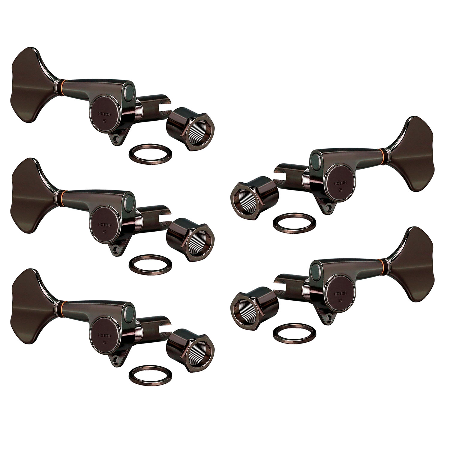 Gotoh Meccaniche Basso 3L+2R Black Chrome