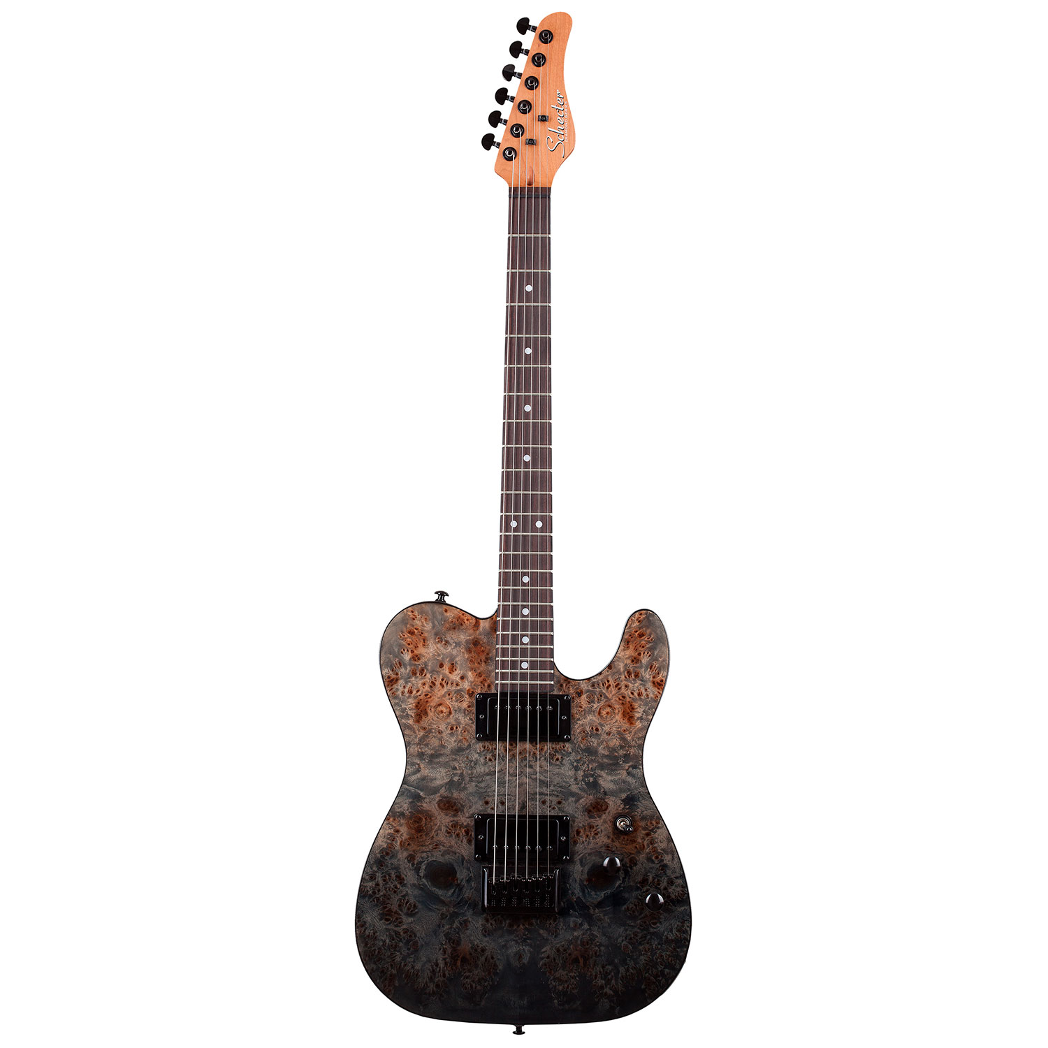 Schecter PT STANDARD BLACK FADE BURST BURL